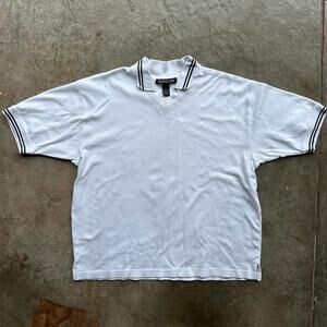 Vintage Structure White Polo Shirt
